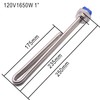 DERNORD 120V 1650W Foldback Water Heater Element Screw-In Lime Life