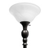 Elegant Designs LF2001-RBW 1 Light Torchiere Floor Lamp with Marbelized
