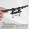 8 Inch Nylon Boat Cleats, Dock Cleats Black 6 Pack,