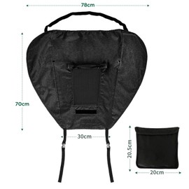 Universal Pram Sun Sail, with UV Protection 50+ and Waterproof, Awning, Pram, Adjustable Sun Protection, Adjustable Sun Protection for Prams, Buggies (Black)