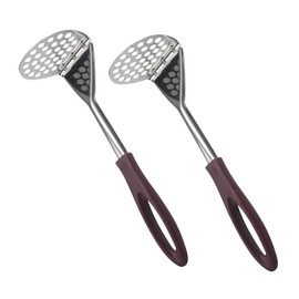 CIYODO 2Pcs Stainless Steel Potato Mashers Ergonomic Design for Effortless Mashing Kitchen Tool for Potatoes Yams Bananas and More and Space Saving Practical Kitchen Supplies