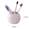 WAIT FLY Golf Shape Ceramic Toothbrush Holder, Toothbrush Organizer and