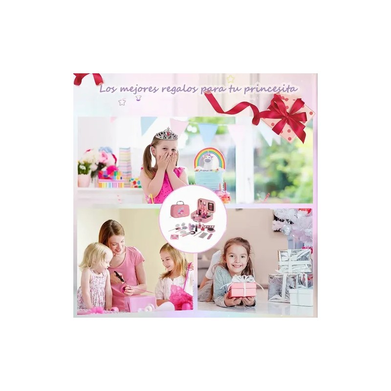 Juego De Maquillaje Lavable Para Niñas, 20 Piezas