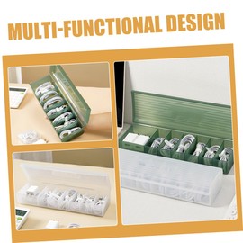 SHOWERORO 2Pcs Cord Organizer Box for Desk Electronics Storage Multi Compartment Cable Management Case for Charging Cords and Power Wires Portable Cable Concealer Bin with Quick