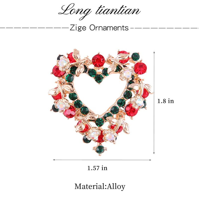 LONG TIANTIAN - Broche de Navidad para mujer, para fiestas,