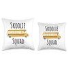 Skoolie Squad School Bus Conversion RV Throw Pillow