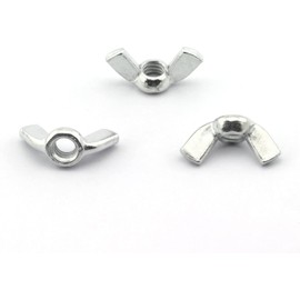 1/4-20 Wing Nuts, Zinc Plated Steel, 10 Pack