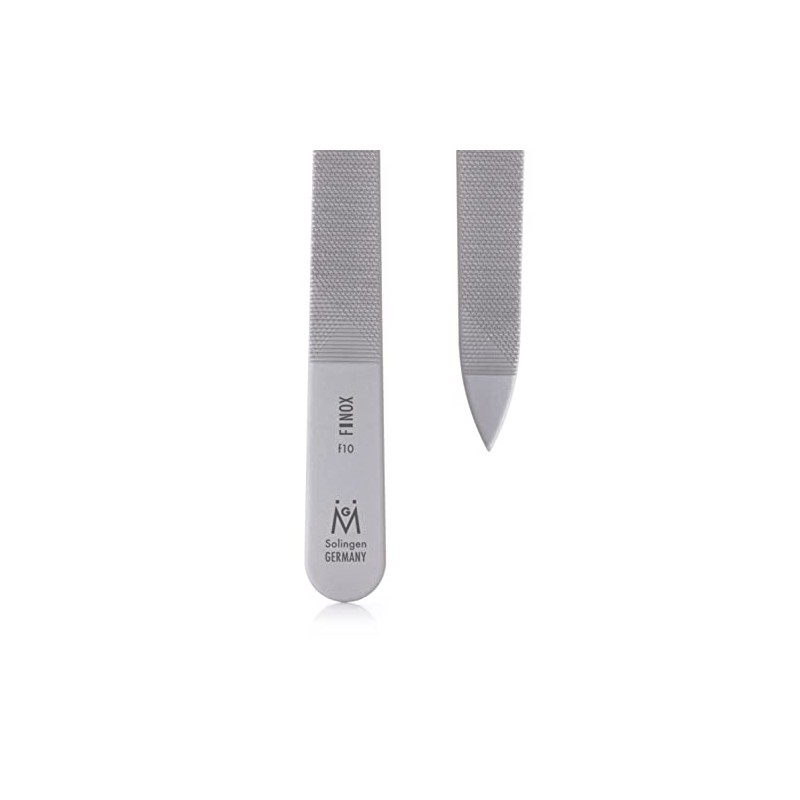 GERMANIKURE Triple Cut Metal Nail File, Double Sided FINOX Stainless