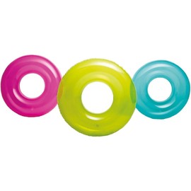 Intex - 59260EP Transparent Inflatable Tube Raft (Assorted Colors) (2 Pack)