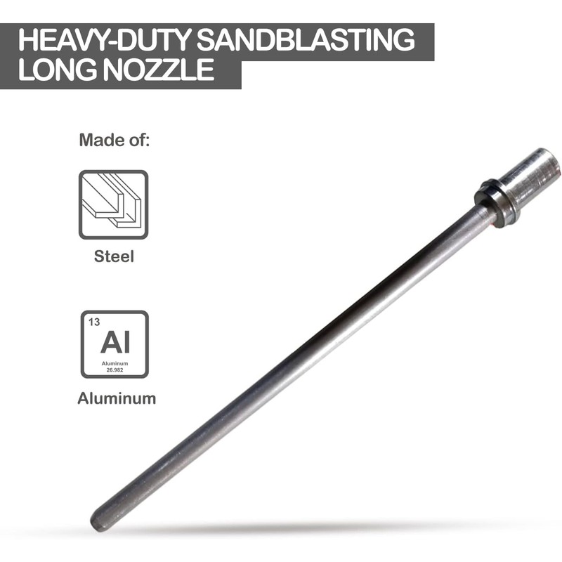 Le Lematec Sand Blaster Long Nozzle Attachment, Sandblasting Nozzle Tip