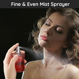 Segbeauty 1.7 Oz Vintage Perfume Bottle, 2 Pack 50ml Travel Cologne Sprayer Refillable Perfume Bottle Atomizer Travel, Empty Red Perfume Spray Bottle Essential Oil Container Perfume Atomizer for Women