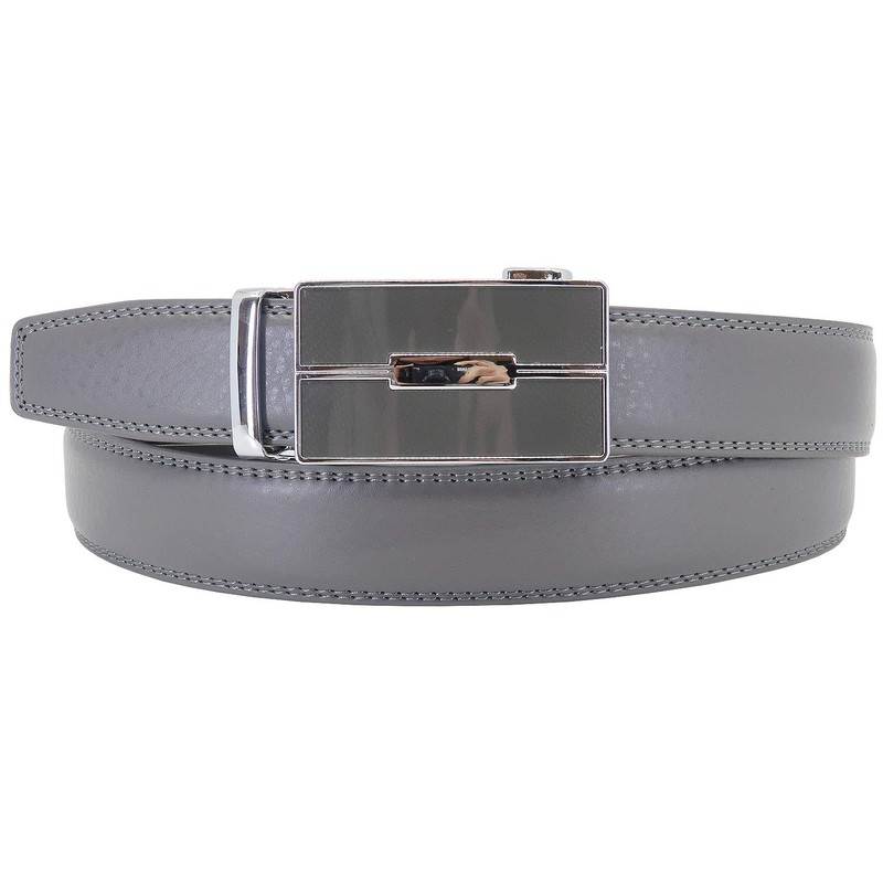 YEHMAN Men's Ratchet Automatic Leather Belt without Holes with Automatic