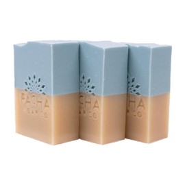 Pacha Sand & Sea Bar Soap 3 Pack | Premium, Handcrafted, Hydrating | Natural Face Wash, Hand Cleanser, Body Wash | Soothing Essential Oils, 4 oz
