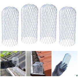 Gutter Guards 3 Inch Expandable Aluminum Filter Screen Gutter Guards Prevent Clogging Leaves and Dirt 4 Pack TXZWJZ