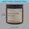 Berrywood Dreams Candles | Arctic Wicks 16oz Coconut & Beeswax