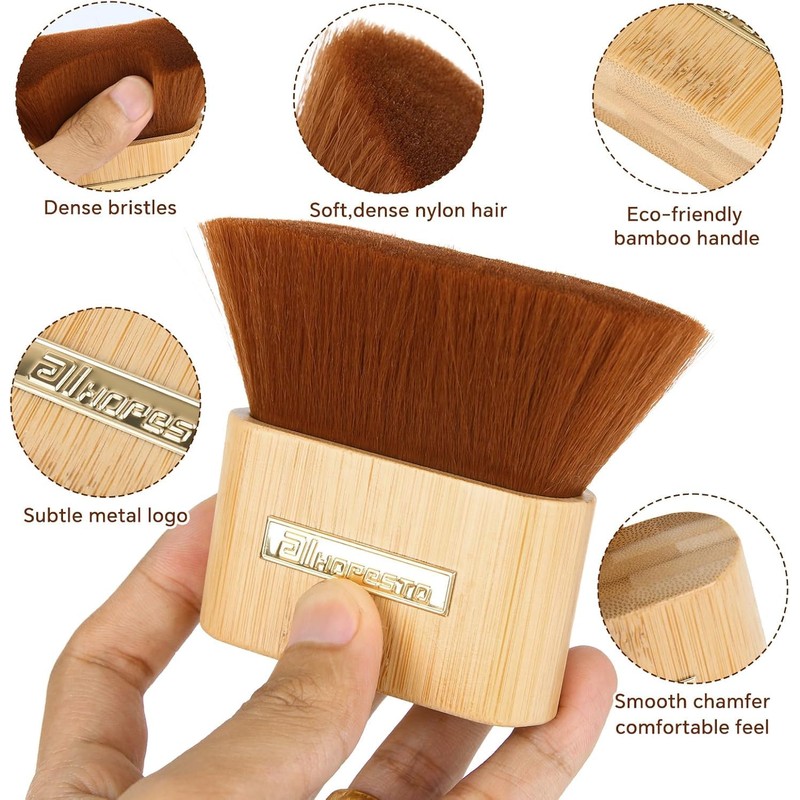 Barber Brush Neck Duster Barber Neck Duster Bamboo Handle Neck