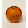 Globe New: Old Stock Hand Blown 3" Diameter Amber Glass