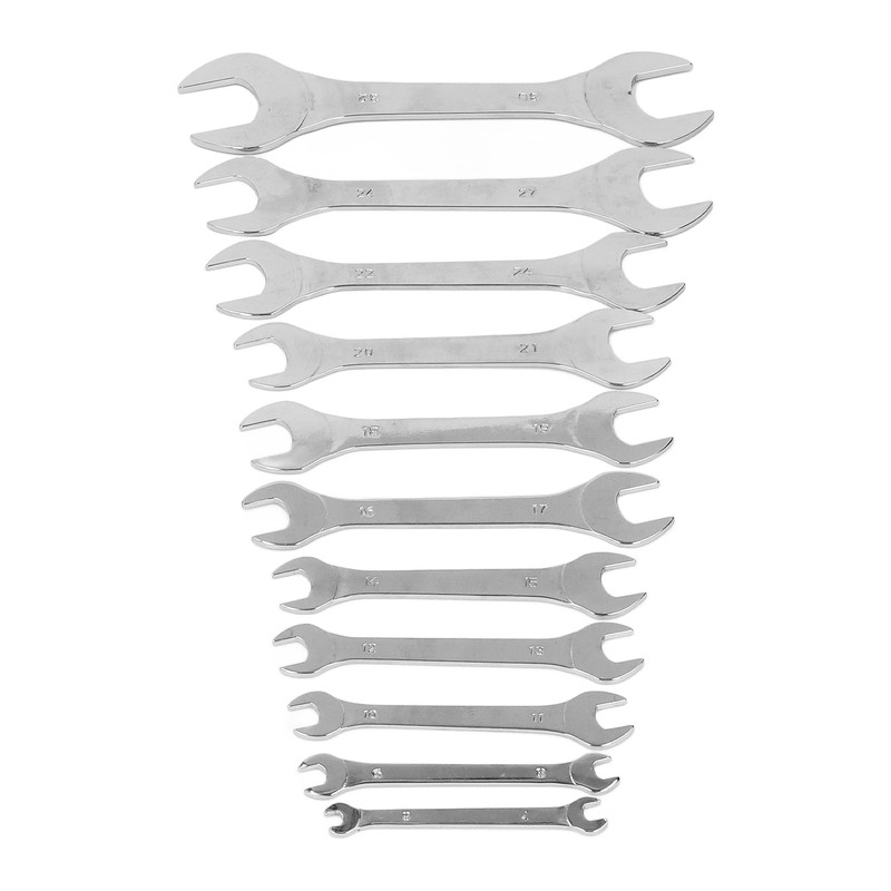 11Pcs Dual Open End Spanner Set Anti Rust High Hardness