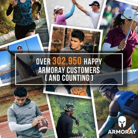 ARMORAY Arm Sleeves for Men or Women - Tattoo Cover Up - Cooling Sports Sleeve for Basketball Golf Football