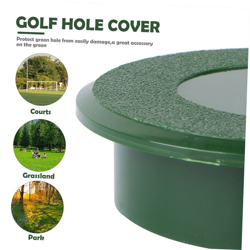 GRIRIW 2pcs Golf Hole Cup Cover Accessories Sturdy Plastic Golfing