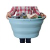 SAMMART 25L Collapsible Plastic Laundry Basket - Oval Tub /