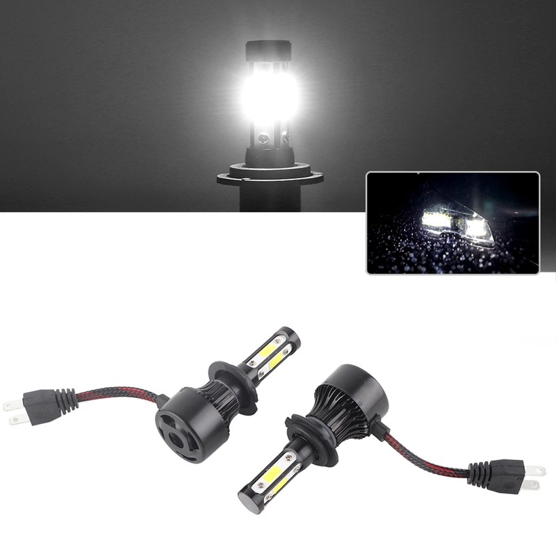 2pcs Vehicle X7‑COB 6500K H7 LED Headlight High Front Light