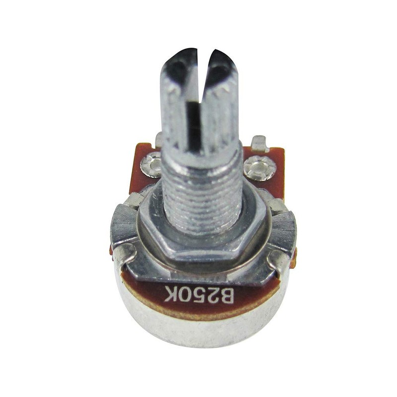 FLEOR 4pcs Small Size Guitar Pots 18mm Split Shaft B250K