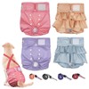 Dono Washable Female Dog Diapers with Suspenders 4 Pack, Reusable