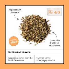 STEVEN SMITH TEAMAKER Smith Teamaker Peppermint Leaves No. 45, Caffeine-Free, Sugar-Free, Sustainably Grown, Herbal Tea Bags 36 Sachets, 0.78oz each