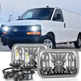 CHUSYYRAY Pair 5x7" 7x6inch led Headlight for Ford E100 E150 E250 E350 Econoline Truck