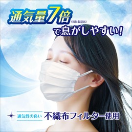 B-Style Pleated Type Cool Comfort White 20-Piece Mask for Women, Cool, Face-Slimming, Stylish, Non-Woven Fabric, Easy Breathing, Won't Hurt Your Ears, Pollen Protection, Virus Protection