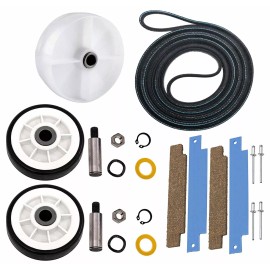 Aftermarket LDE8704ACE Maytag Dryer Rollers Shafts Belt Pulley Slides Kit