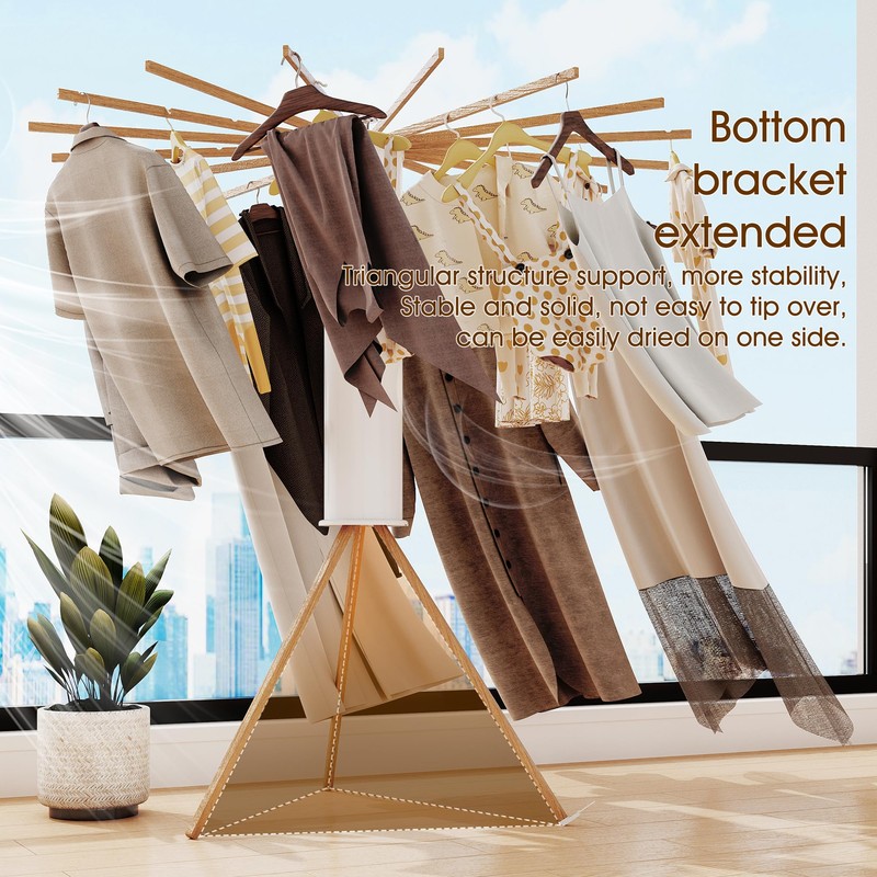 BOQORAD Tripod Clothes Drying Rack Foldable,Floor Standing Drying Rack Clothing,(16