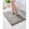 Disolla Grey Bathroom Rug 20x32 Non Slip Fluffy Bath Mat