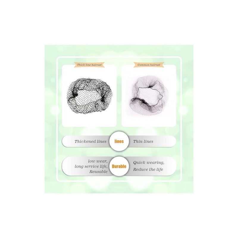 2x Black Slumber Hair Net - Thicker Black Sleep In