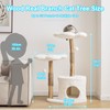 44” Modern Wood Cat Tree Tower | Luxury Cat Condo