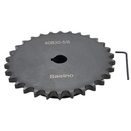 Saelno #40 Roller Chain Sprocket Type B 5/8 inch Bore 30 Tooth, Hardened Antirust 1045 Steel Drive Sprockets 40B30-5/8
