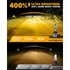 Auxbeam H 10 Yellow Lights, 10000LM Yellow Offroad Light