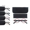 MODFANS 4 Pack Round 1.5 Reading Glasses Women Men,Retro Matte