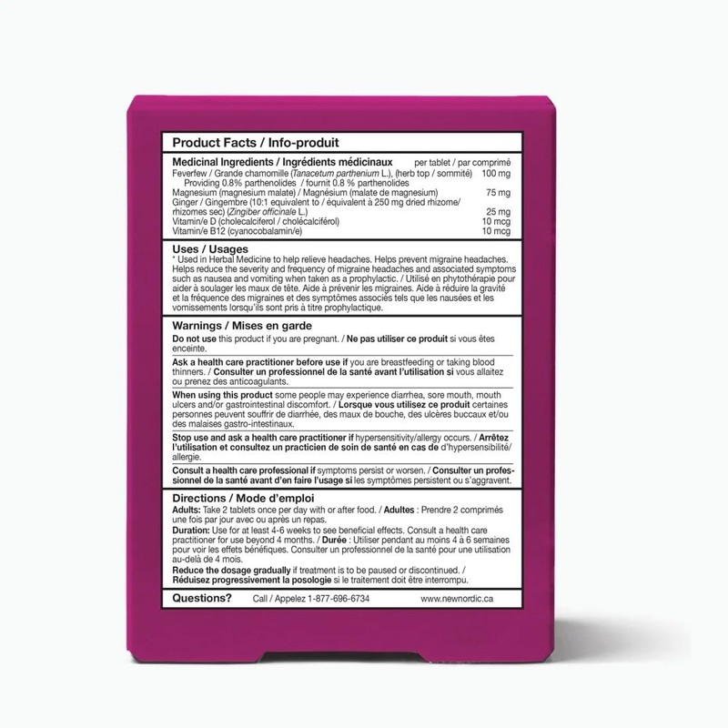 New Nordic Migraine Ease | Natural Migraine Relief Supplement for
