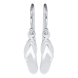 Evening Tide .925 Sterling Silver Evening Tide -Flip Flop Dangle Earrings