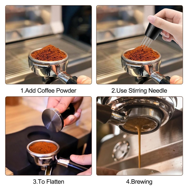 WinGluge Espresso Needle, Espresso Tool Espresso Needle Distributor, Coffee Tamper,