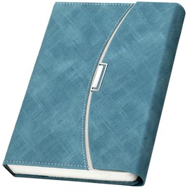 CAGIE Elegant Journal for Women with Magnetic Flap Closure, 100 GSM 256 Pages Lined Leather Journals for Writing, A5 Hardcover Journal Notebook for Note Taking, Gifts Diary for Women, Blue