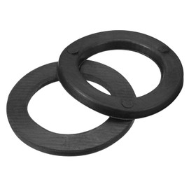 uxcell Dumbbell Washer, 25mm x 35mm x 3mm Flat Rubber Washers for Barbell Dumbbell, Black 10 Sets