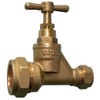 25mm MDPE to 15mm Copper Brass Stopcock