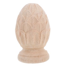 Warmhm Wood Pineapple Finial: Newel Post Cap for Staircase Bannisters Fence Posts Furniture Railings DIY Home Decor, 4.72 X 3.14 Inch
