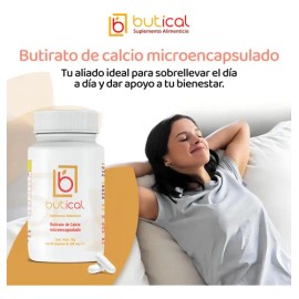 Butical Butirato De Calcio 60caps 500mg Prebiotico Posbiotic Sabor Sin Sabor