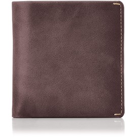 Hanatra M07-Black Italian Leather Bi-fold Wallet, Light and Small Wallet, Vegetable Tanned Leather, purple