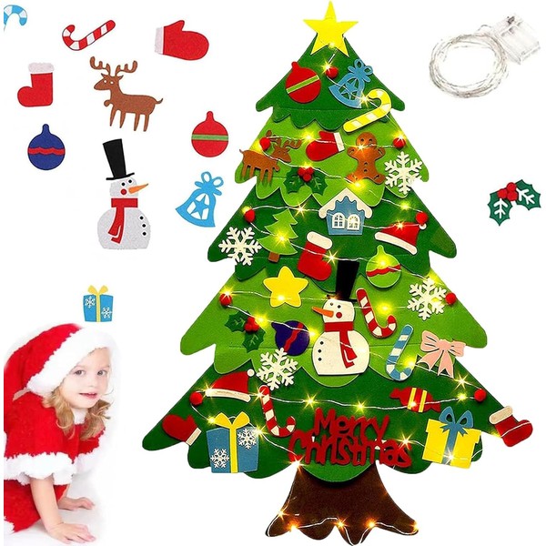 Everized Felt Christmas Tree for Toddlers, Toddler Christmas Tree, Felt