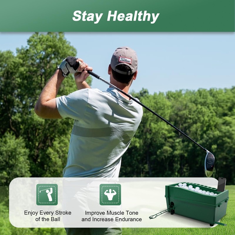 WOQLIBE Golf Ball Dispenser Golf Ball Teeing Device Training with